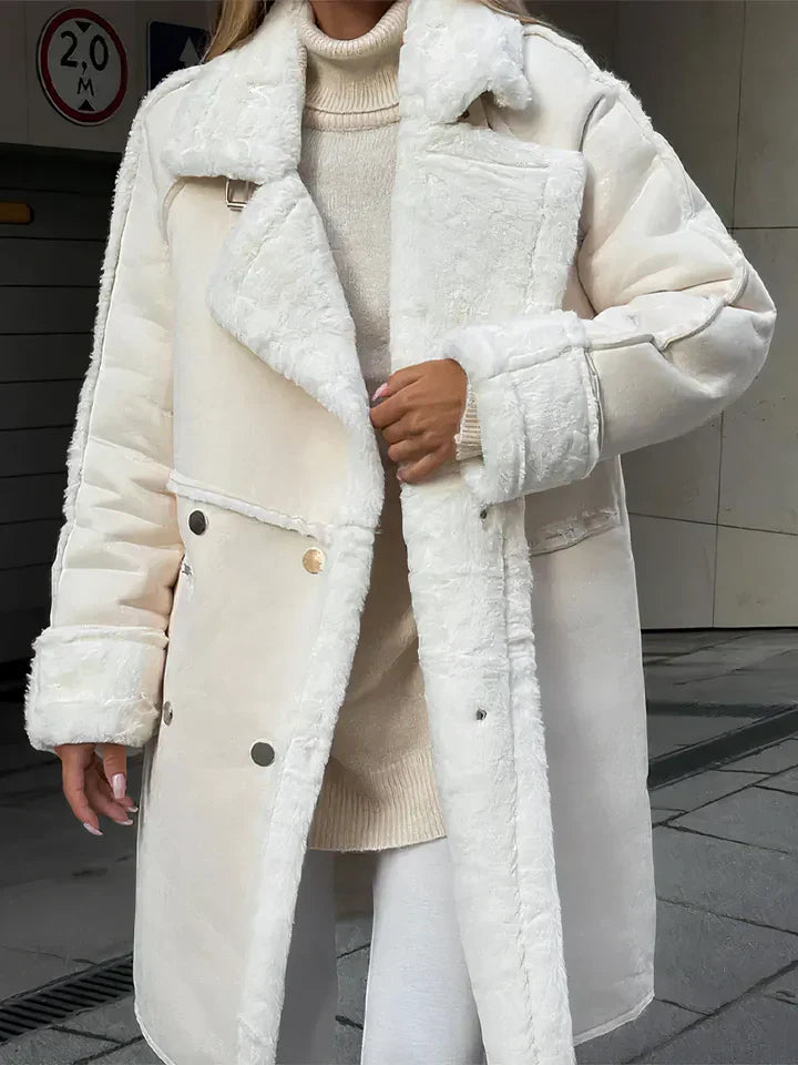 Manteau Femme Long Hiver Épais avec Capuchon et Fermeture Éclair