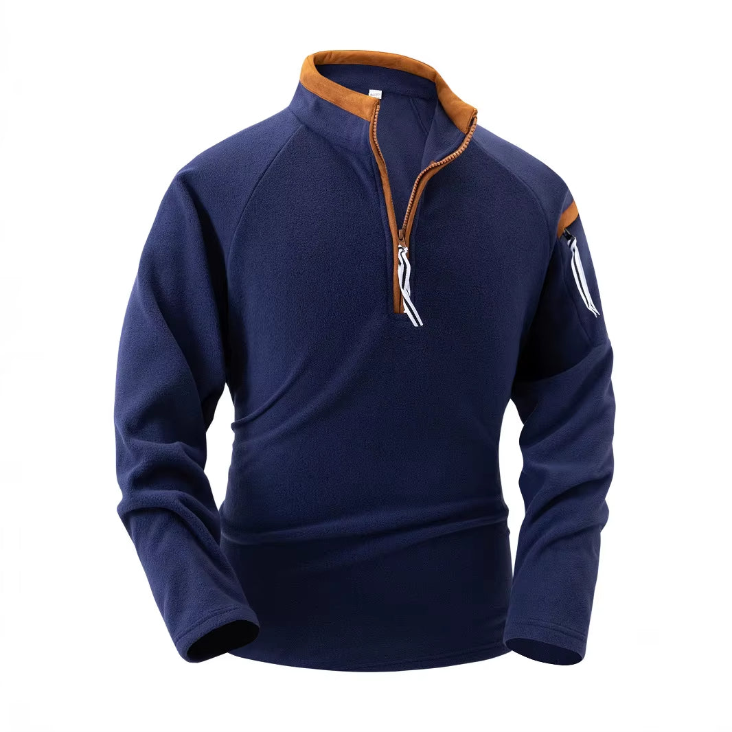Pullover Homme Col Montant Zippé - Chaud et Élégant - BerlinGlamour