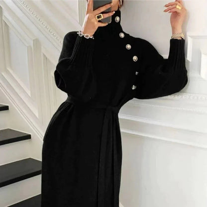 Robe Tricot Chaud à Manches Longues pour Femme
