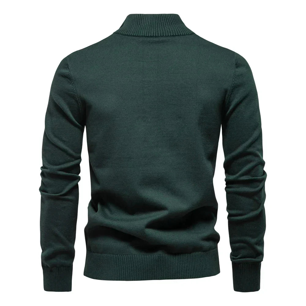 Pull en Maille pour Homme avec Fermeture Éclair