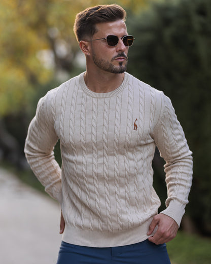 Pull en Coton à Câble pour Homme