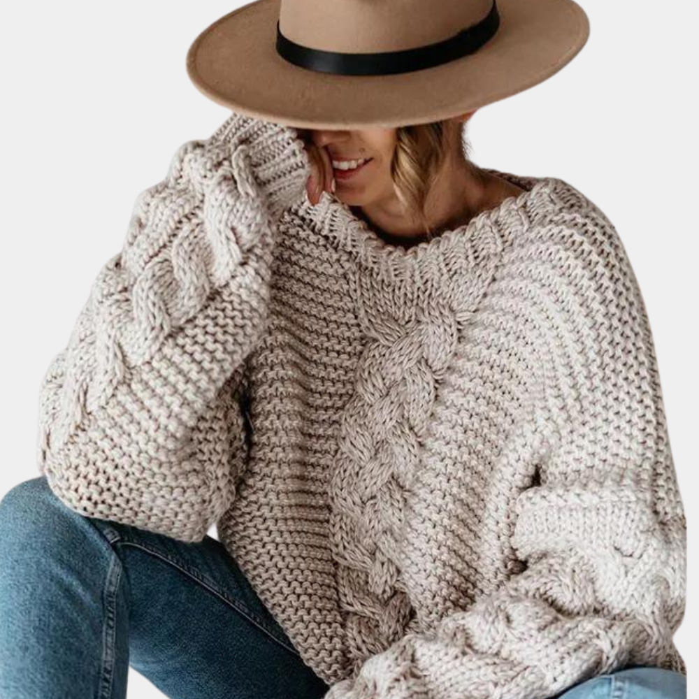 Pull Femme Épaules Tombantes Décontracté