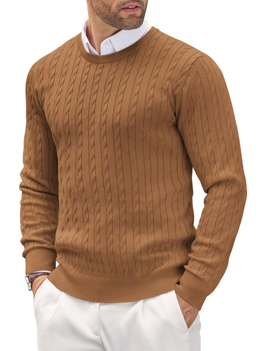 Pull Homme Slim Fit Col Rond en Tricot Fin