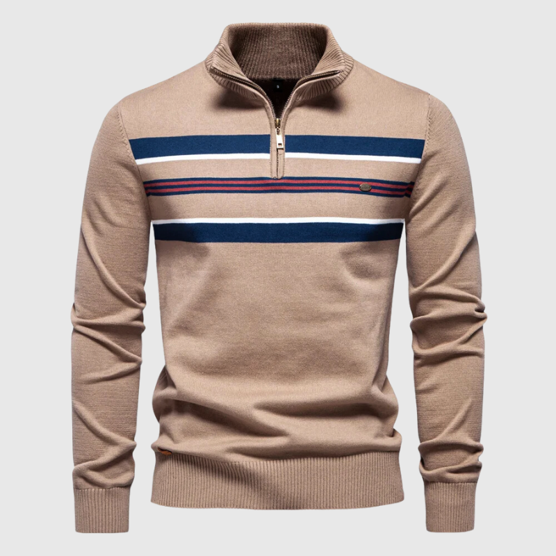 Pull en Maille pour Homme avec Fermeture Éclair