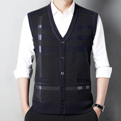 Gilet Homme Tricot Chaud et Élégant