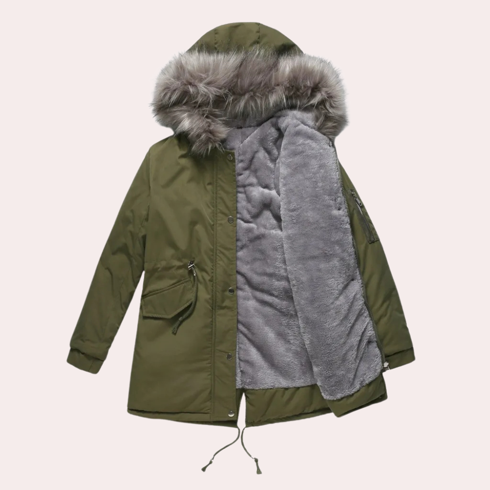 BETTY - Parka Veste d'Hiver avec Capuche pour Femmes
