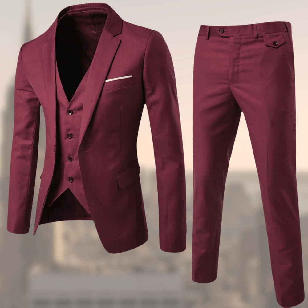 Costume Homme Élégant Trois Pièces Noir