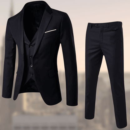 Costume Homme Élégant Trois Pièces Noir