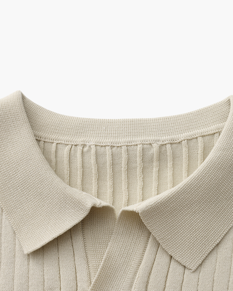 Polo Homme Manches Courtes Fines Rayures