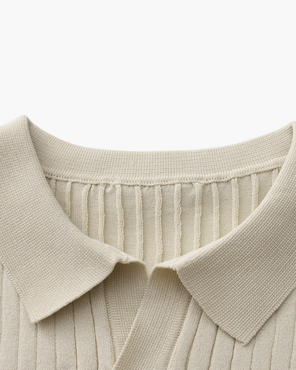 Polo Homme Manches Courtes Fines Rayures