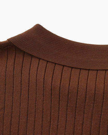 Polo Homme Manches Courtes Fines Rayures