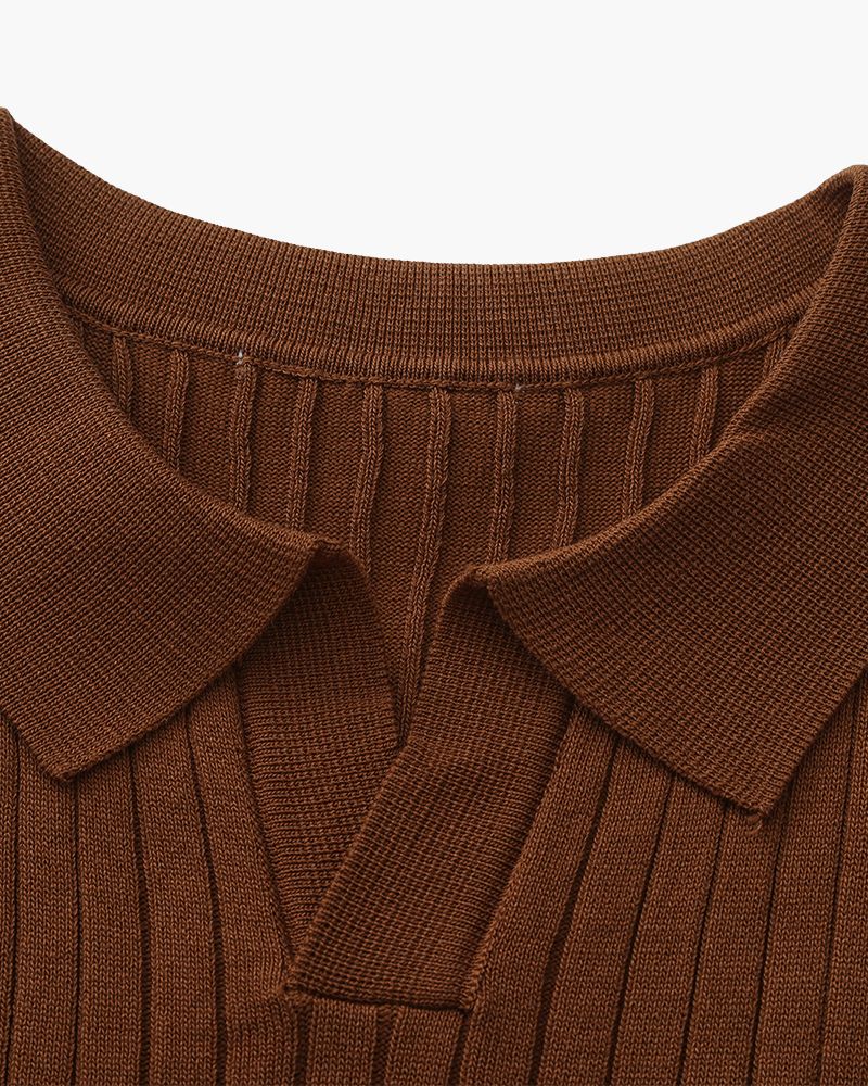 Polo Homme Manches Courtes Fines Rayures