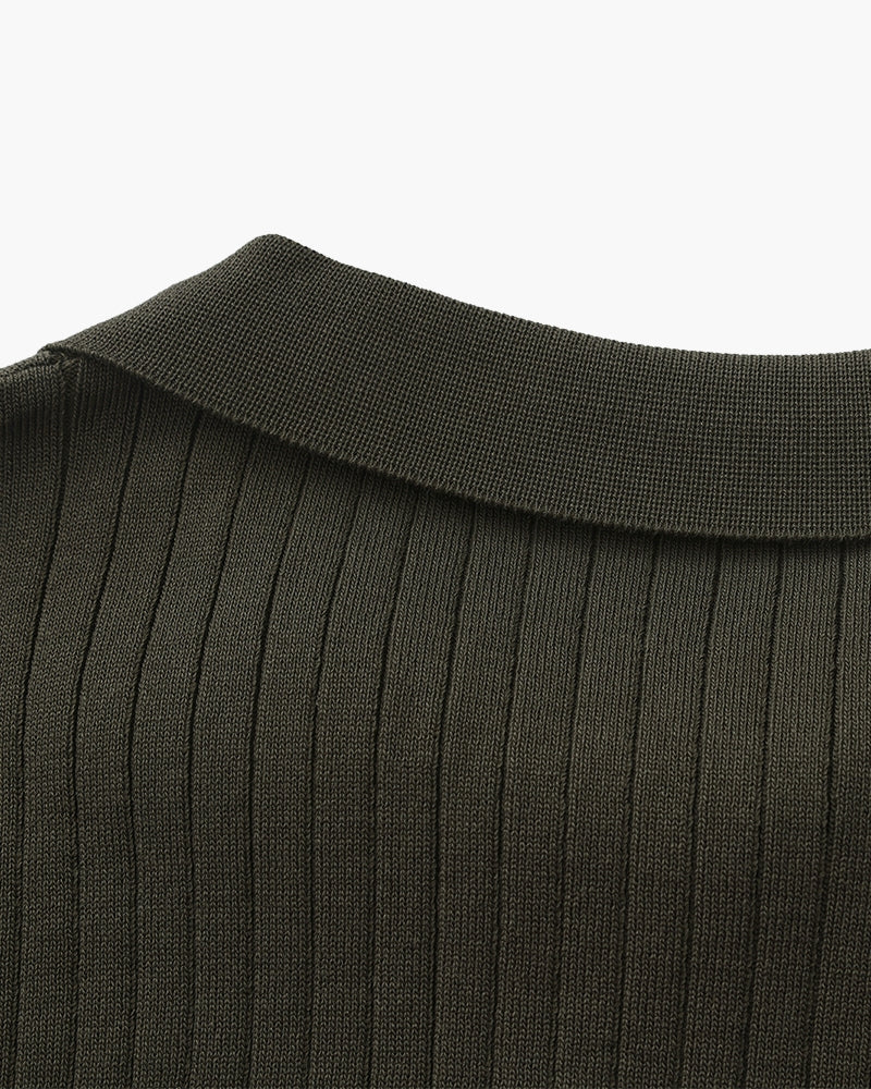 Polo Homme Manches Courtes Fines Rayures