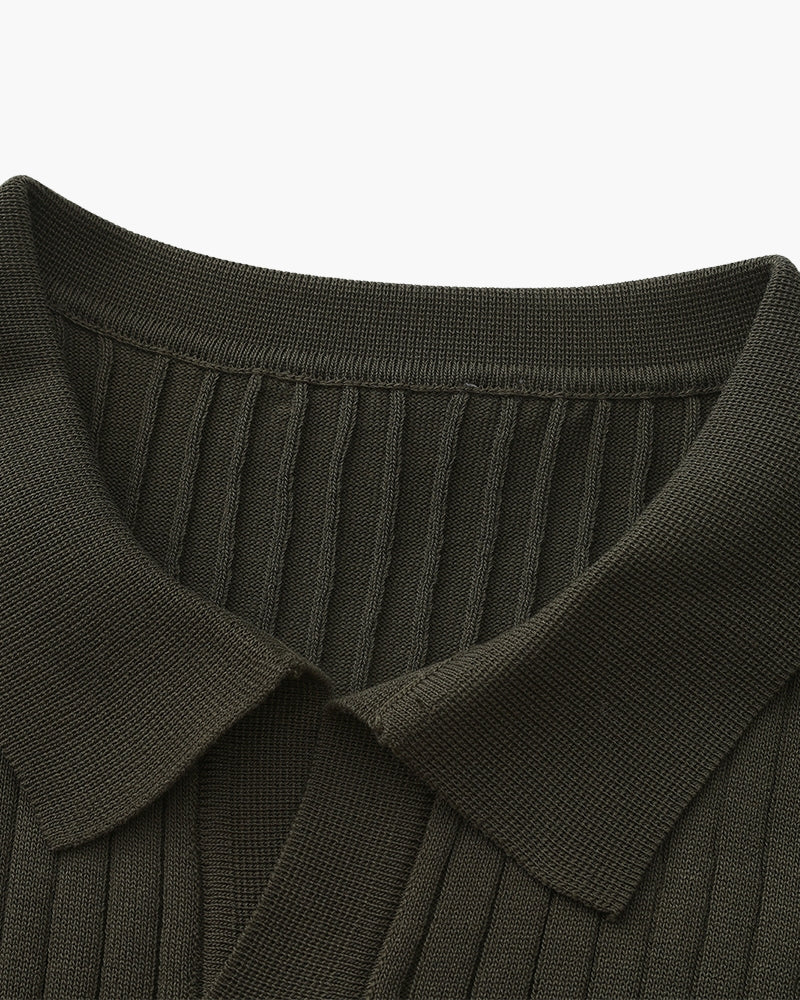 Polo Homme Manches Courtes Fines Rayures