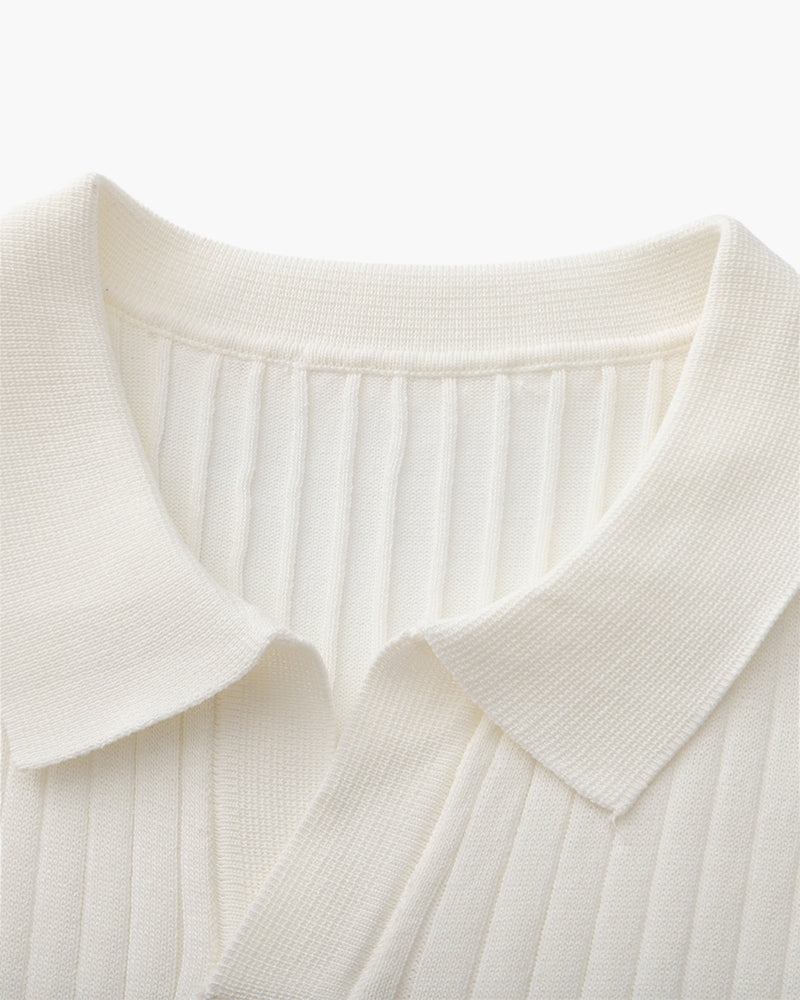 Polo Homme Manches Courtes Fines Rayures