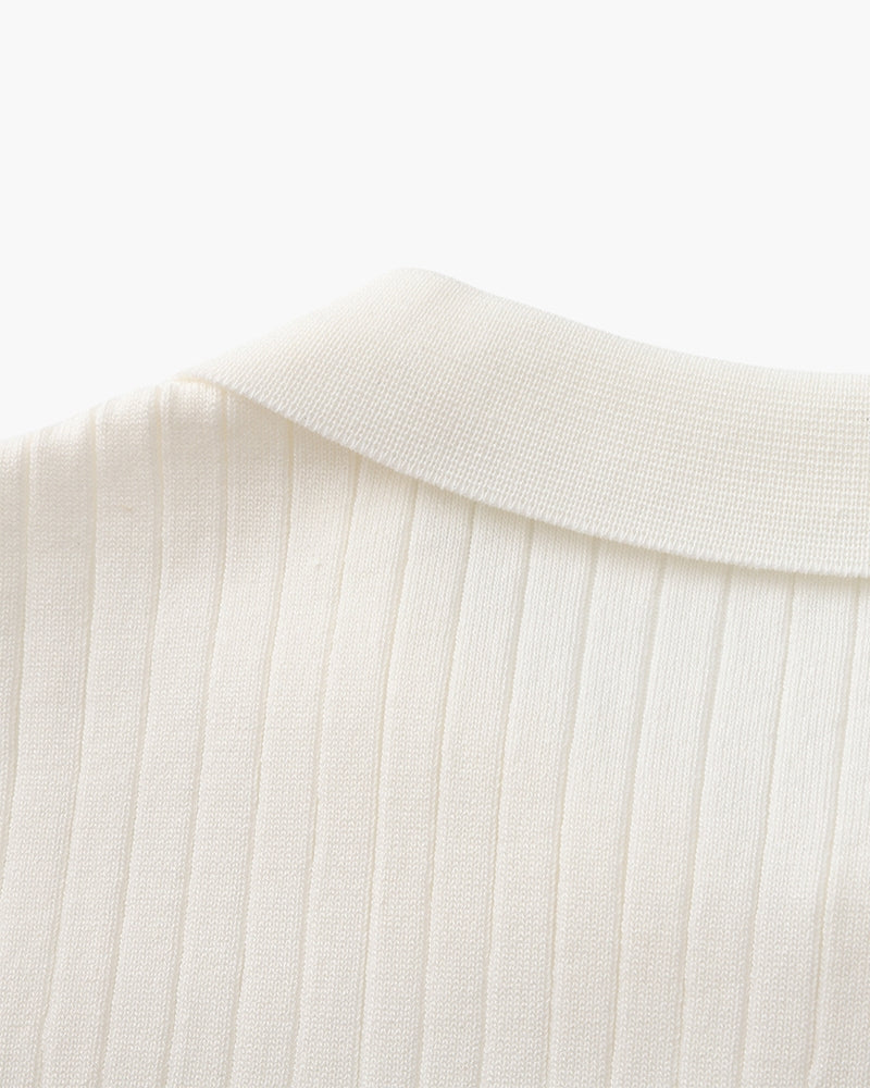 Polo Homme Manches Courtes Fines Rayures
