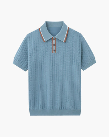 Chemise Polo Homme Col Contraste Coton Été