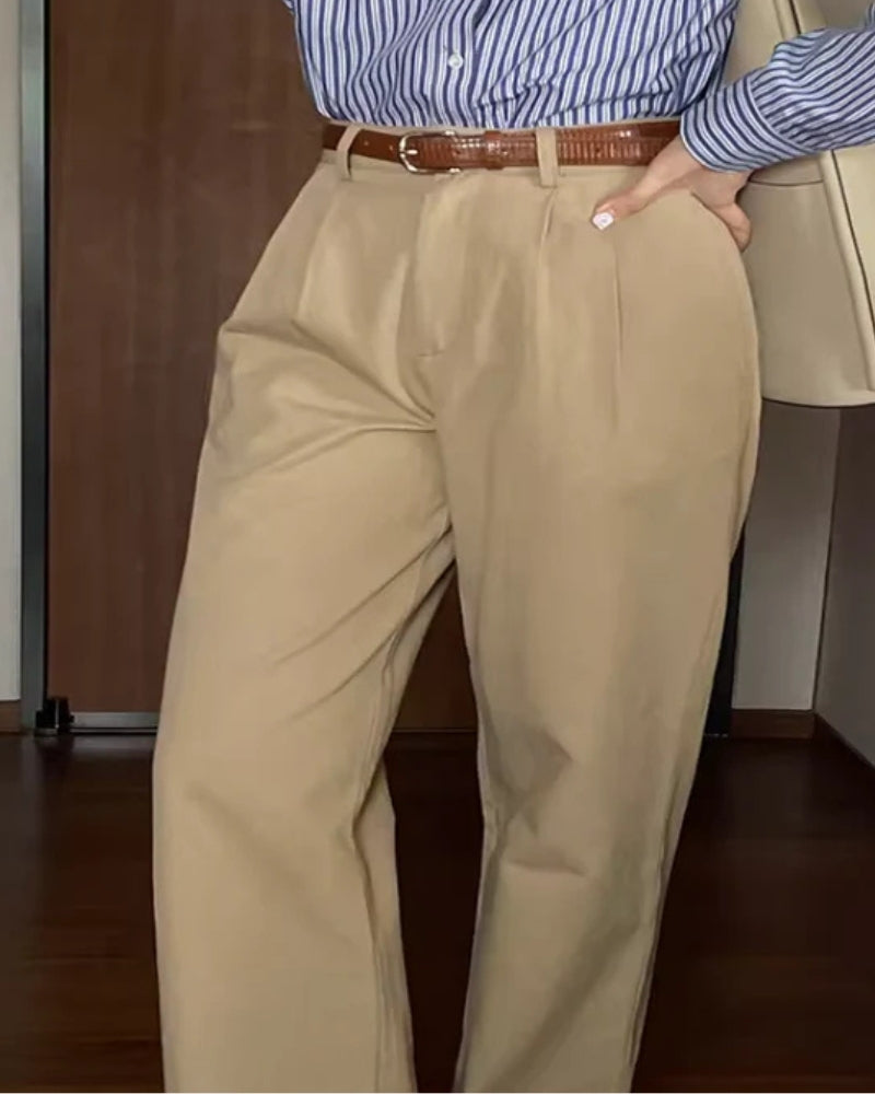 Pantalon Baggy Haut de Gamme à Ceinture Élastique