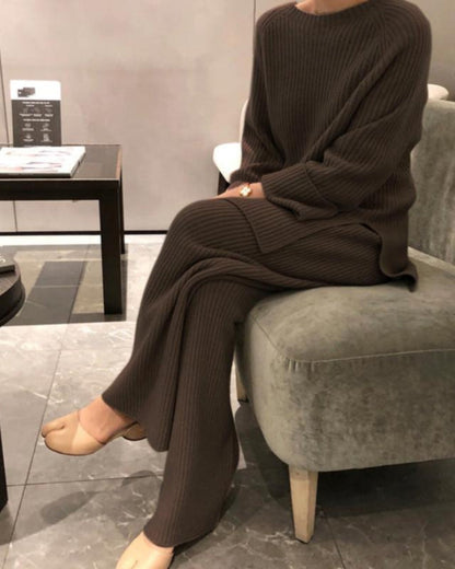Ensemble Lounge 2 Pièces Pantalon Large et Pull