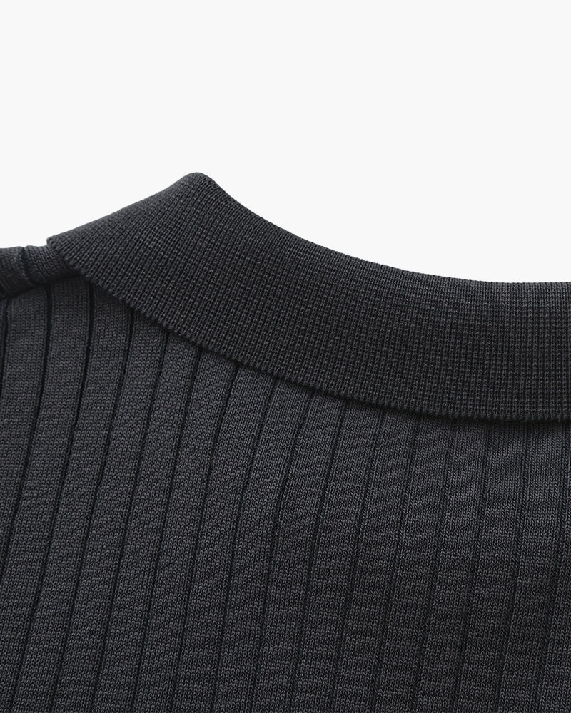 Polo Homme Manches Courtes Fines Rayures