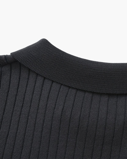 Polo Homme Manches Courtes Fines Rayures