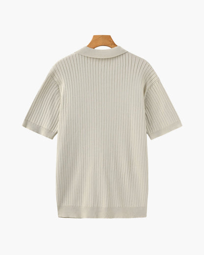 Polo Homme Manches Courtes Fines Rayures