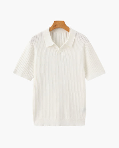 Polo Homme Manches Courtes Fines Rayures