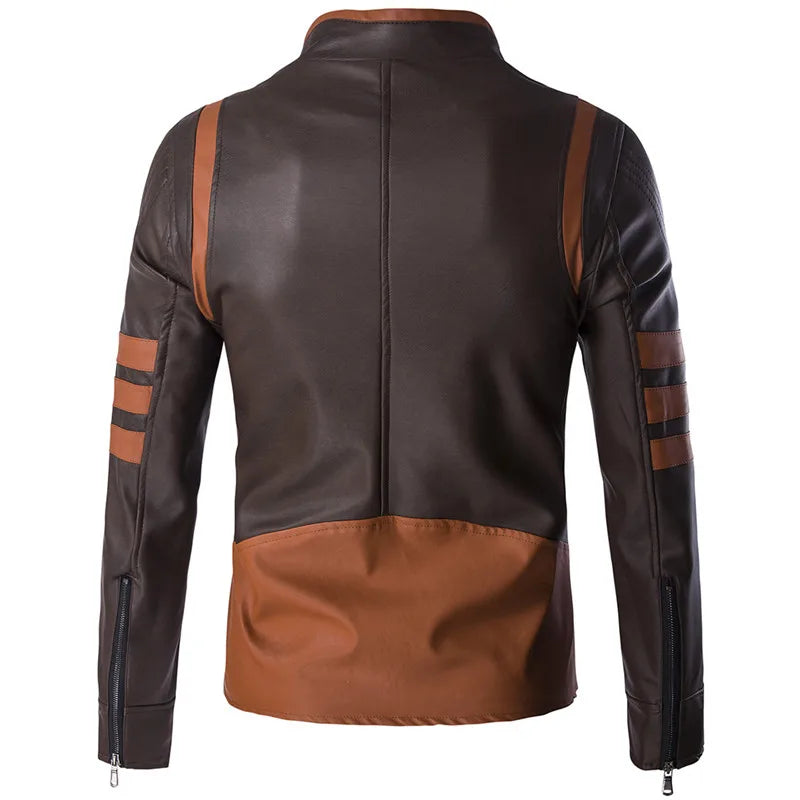 Blouson Cuir Homme Élégant et Réglementé