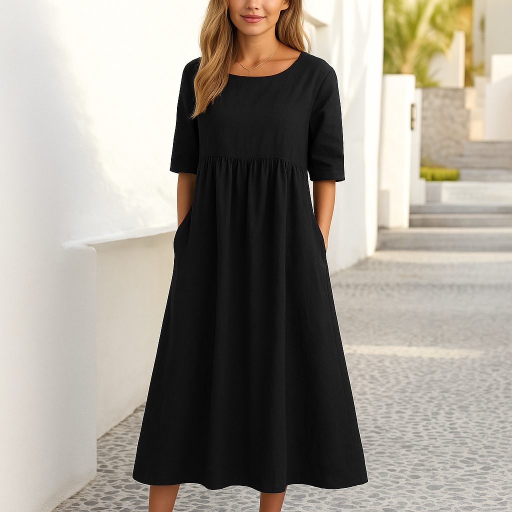 Ivanna™ – Robe Longue Femme Confortable et Élégante en Coton Léger