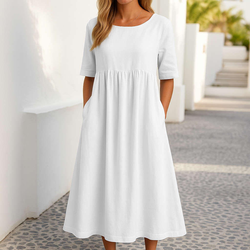 Ivanna™ – Robe Longue Femme Confortable et Élégante en Coton Léger
