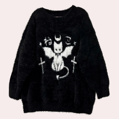 Pull Femme Mi-long Col V Élégant