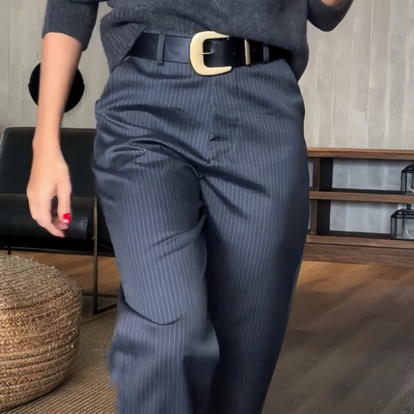 Pantalon Femme Rayé Élégant pour Travail