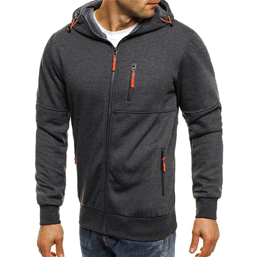 Sweat à Capuchon Homme Zippé Casual