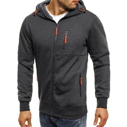 Sweat à Capuchon Homme Zippé Casual