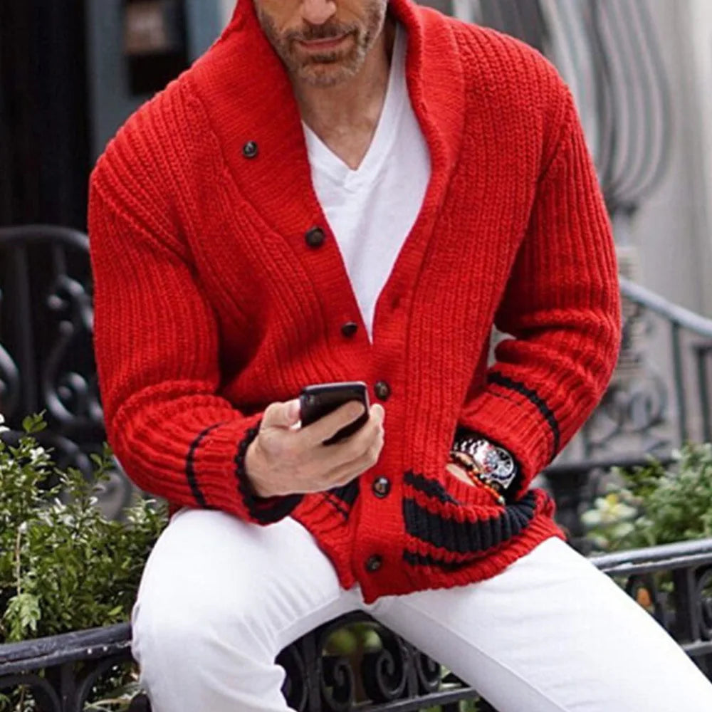 Cardigan Homme Jaune Clair Très Doux à Fermeture Éclair