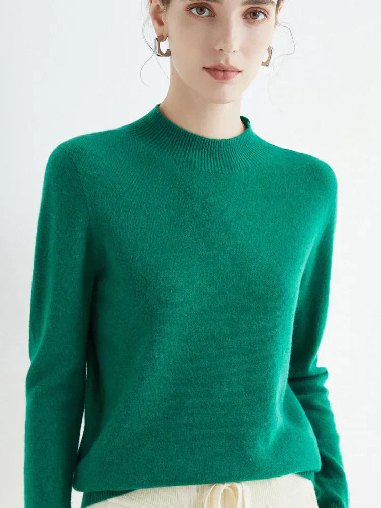 Pull en Cachemire Vert Émeraude Féminin Chaud - PanierRoyale