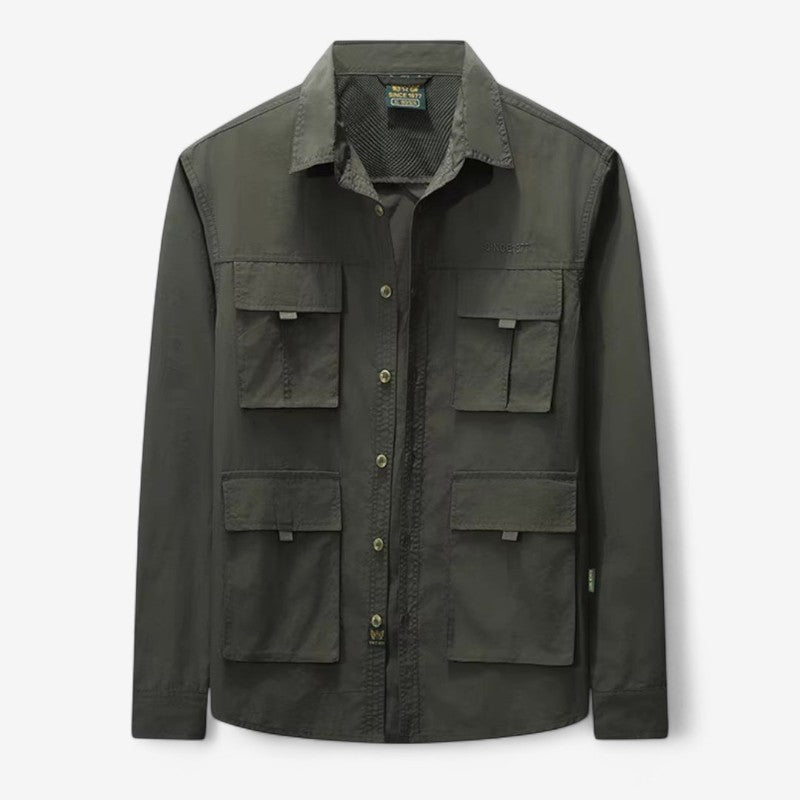 Veste Hiver Longue Manches Éclair avec Poches Fournies