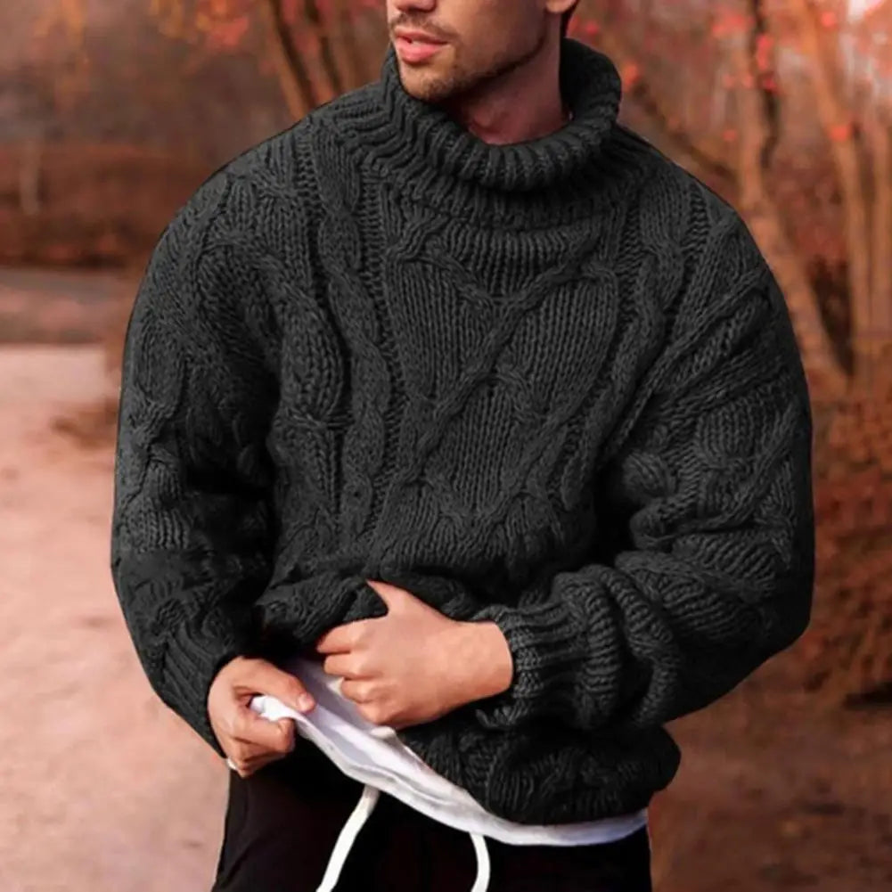 Pull en Maille Épaisse pour Homme Hiver