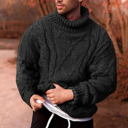 Pull en Maille Épaisse pour Homme Hiver