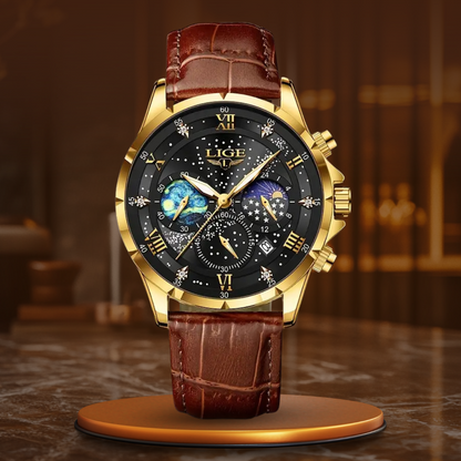 Montre Homme Élégante Phase de Lune