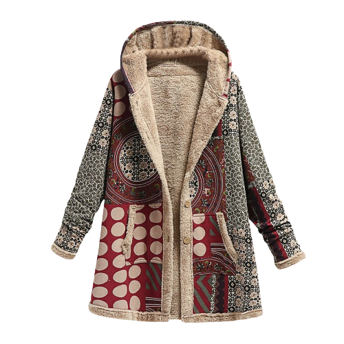 Veste Femme Hiver Multicolore à Manches Longues