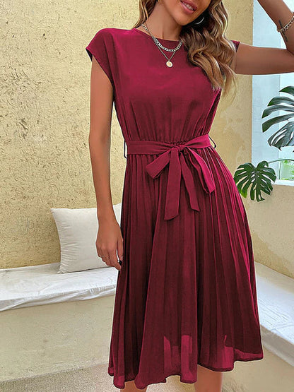 Robe Été Légère Plissée pour Femme