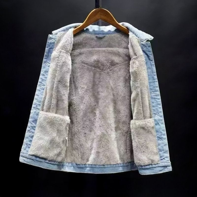 Blouson Homme Denim Doublure Polaire Chaude