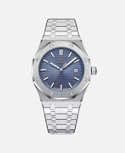 Montre Homme Élégante 41mm Boîtier Acier Inoxydable - BerlinGlamour