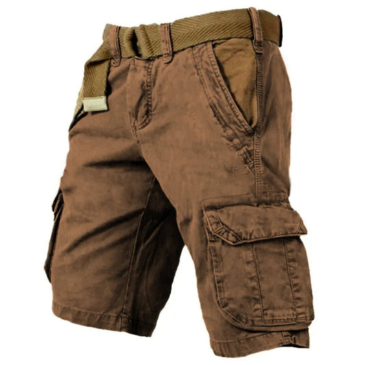 Pantalon Chino Marron Homme Classique avec Ceinture - PanierRoyale