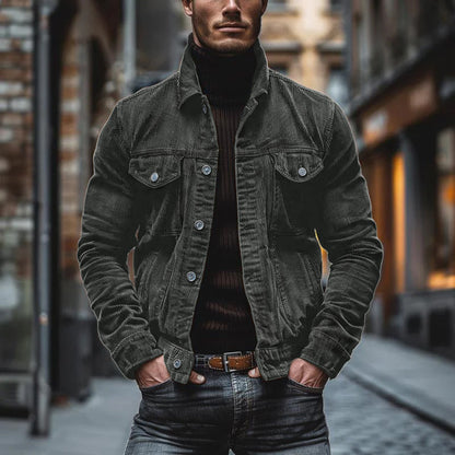 Blouson Homme Cuir Vintage Cllassique
