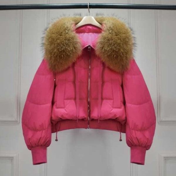 Doudoune Hiver Femme Fourrure Artificielle et Éclair Zippé