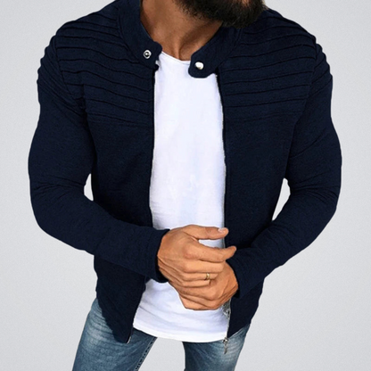 Veste Homme Slim Fit Élégante avec Pads d'Épaules