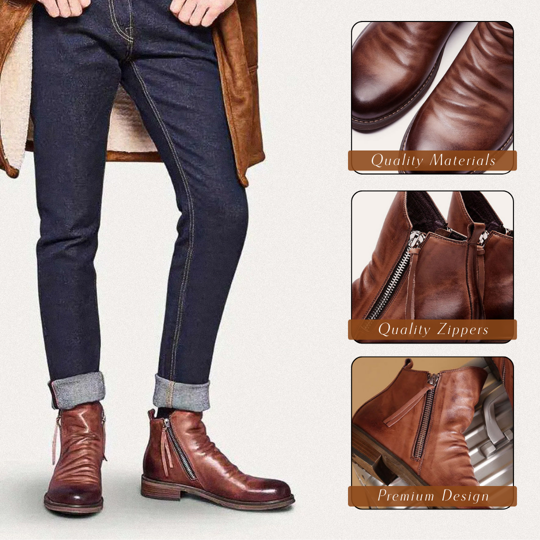 Bottes Chelsea Homme Élégantes en Cuir