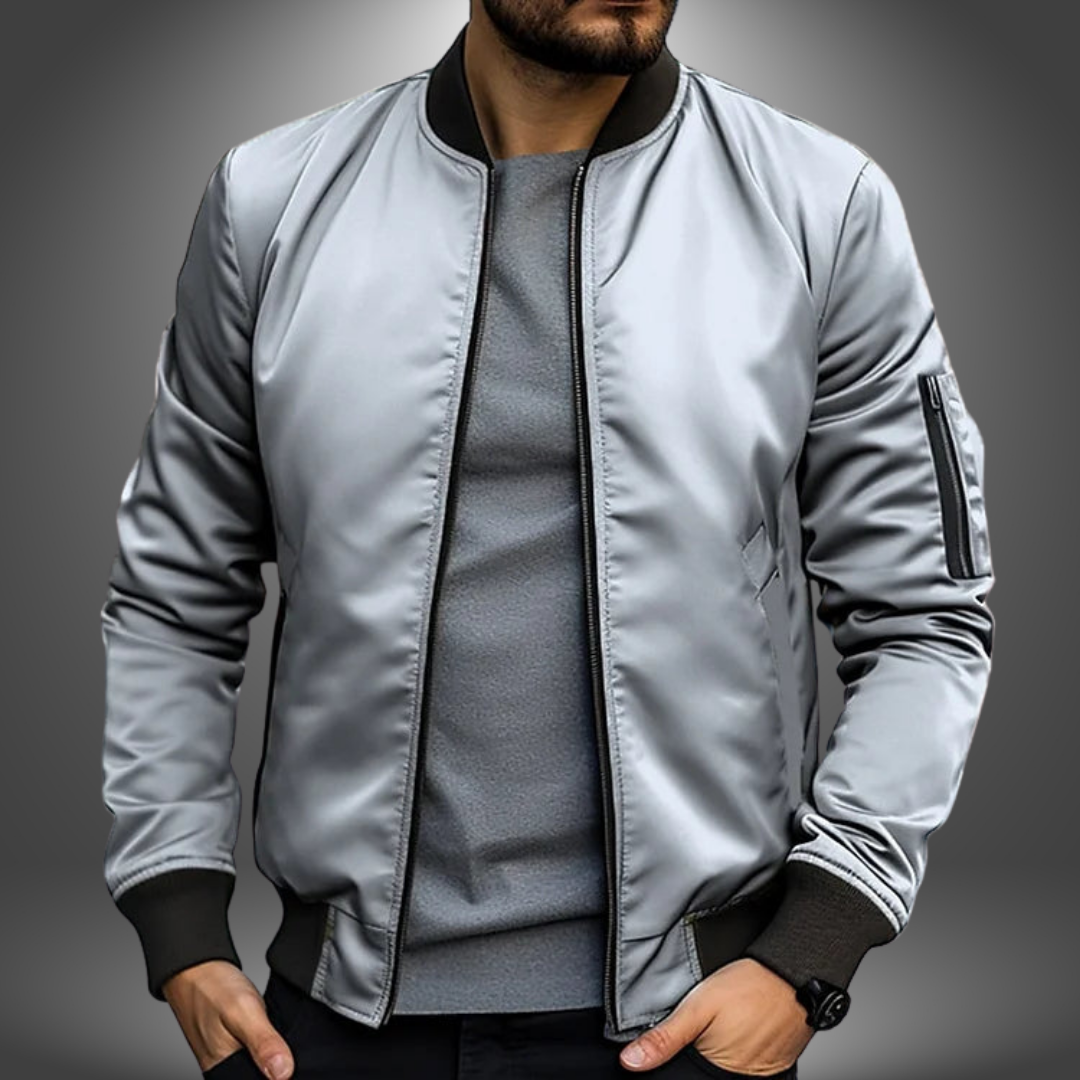 Veste Zippée Homme Imperméable avec Manches Réglables